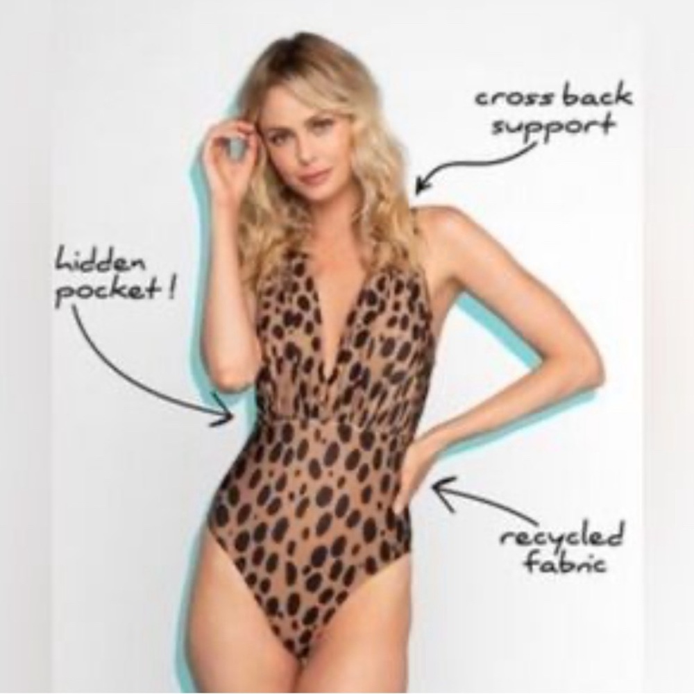 Swim Rx one piece animal print swimsuit size XS